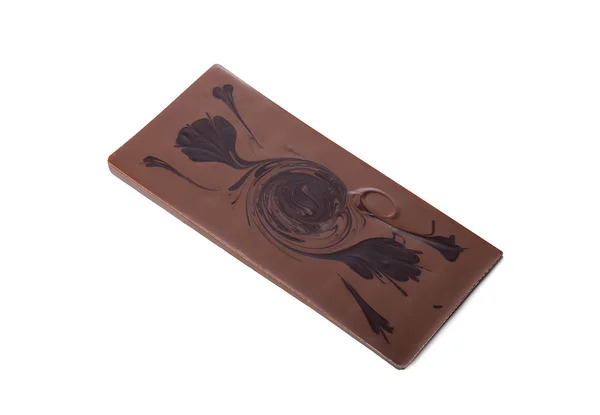 Studio shot of milk chocolate bar with pattern — Stock Photo, Image