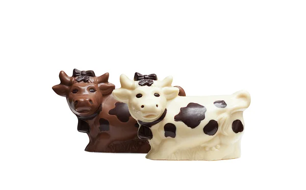 Imagem de vacas de chocolate apetitosas, close-up — Fotografia de Stock