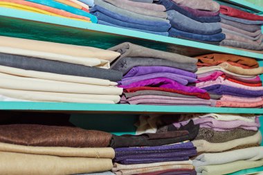 Ayakkabı üretim için malzemeler katlanmış