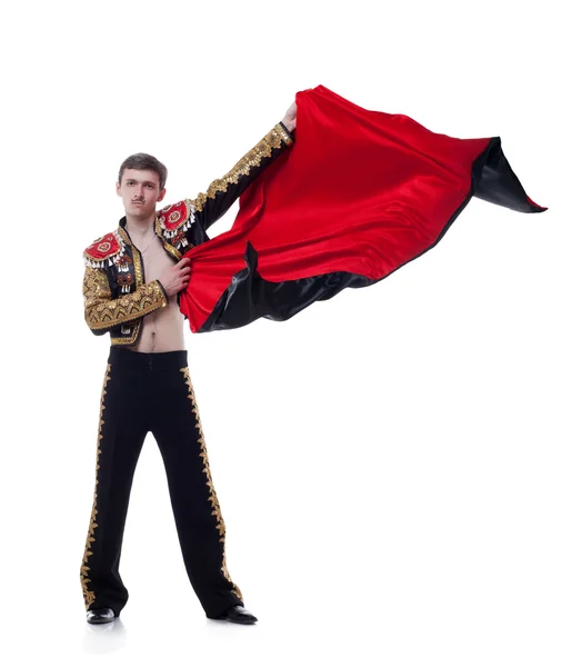 Studio shot of man dressed as bullfighter — Stock Photo, Image