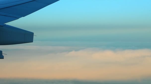 Udsigt fra fly morgen himmel – Stock-video