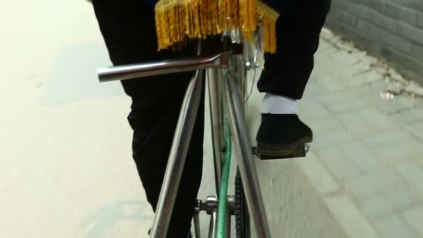 Ноги trishaw — стокове відео