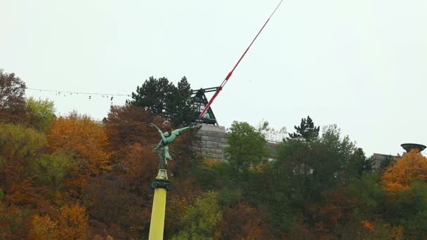 Prague Metronome monument — Stock Video