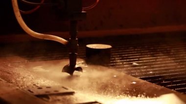 Makine waterjet kesme metal için çalışan görünümü