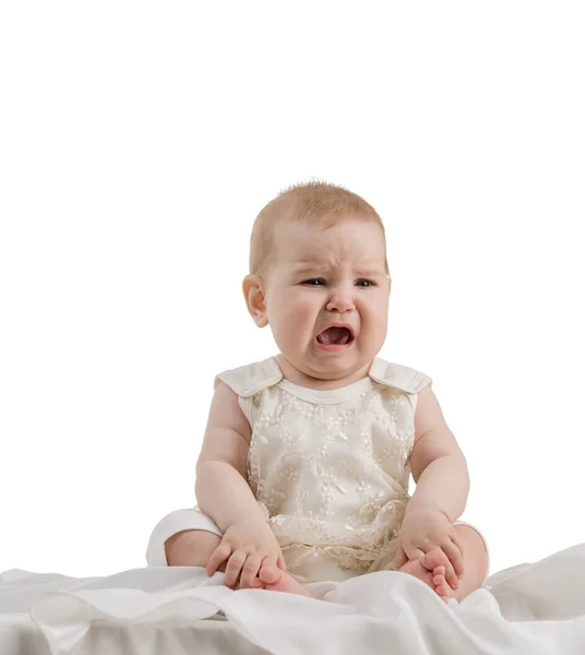 Estudio foto de adorable bebé llorando —  Fotos de Stock