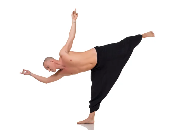 Yoga instructor in special pants for training — Stock Photo, Image