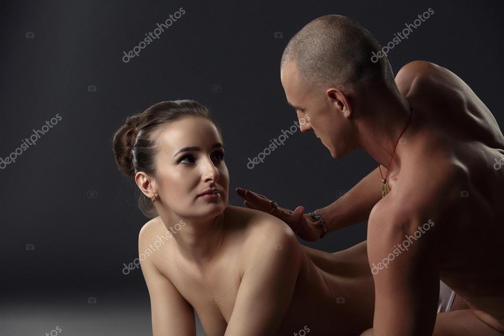 Naked yoga. Image of instructor talking to woman Stock Photo by ©Wisky  90890050