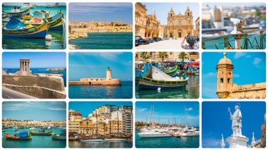 Malta mimari detaylar ve manzaraları