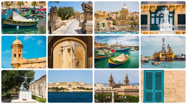 Malta mimari detaylar ve manzaraları