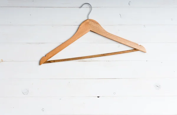 Houten kleren hanger — Stockfoto