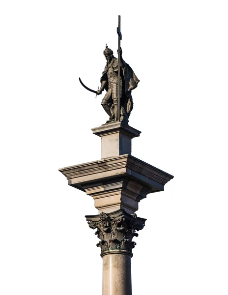 Zygmunt kolom op wit — Stockfoto