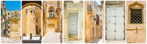 Collage av Maltas sevärdheter och symboler — Stockfoto