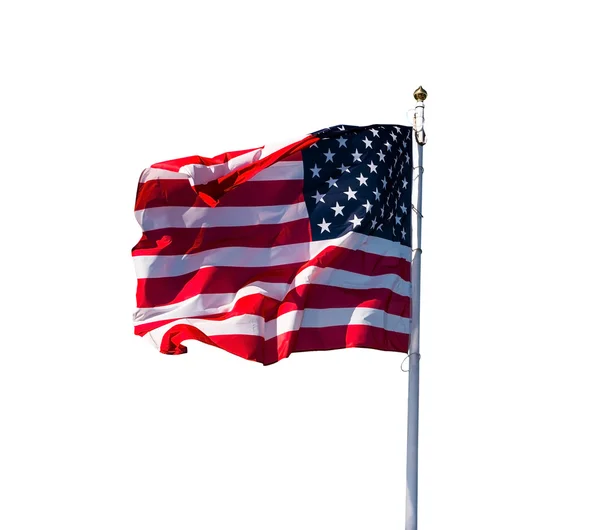 American flag on white — Stock Photo, Image