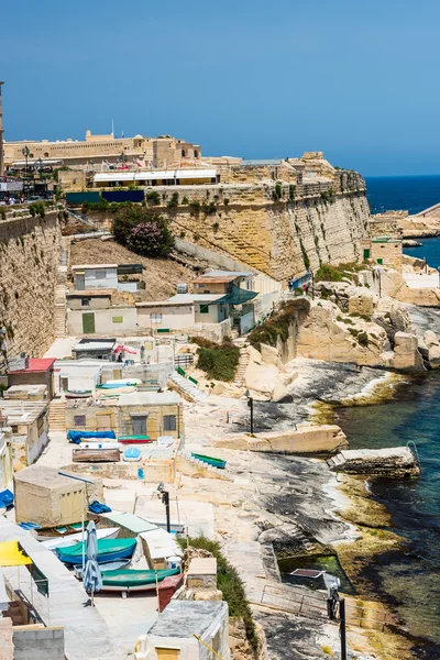 Vista dall'alto sulla parte costiera della Valletta — Foto Stock