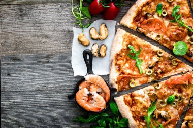 Tablo lezzetli pizza