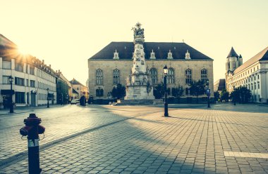 Holy Trinity ve Buda Castle Budapeşte'gerekçesiyle heykeli