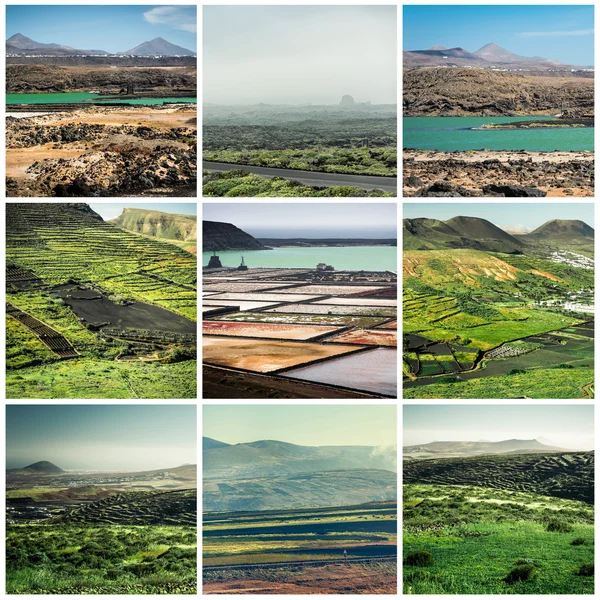 Pitoresk manzaralarına ve Lanzarote Kanarya Adaları'nda manzaraları — Stok fotoğraf