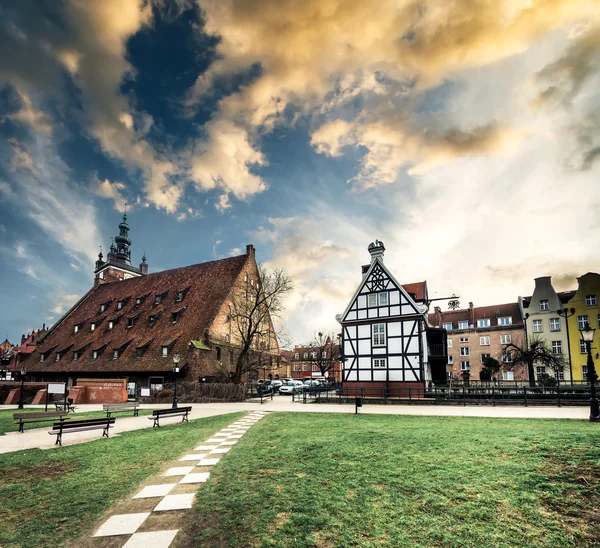 Houses in cener of Gdansk — Stock Photo, Image