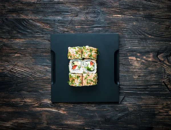 Sushi rolt met groente vulling — Stockfoto