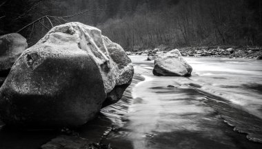 Dağ nehri ile güzel manzara