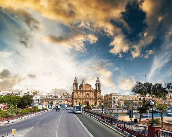 View on Msida Parish Church in Valletta — Stock Photo, Image