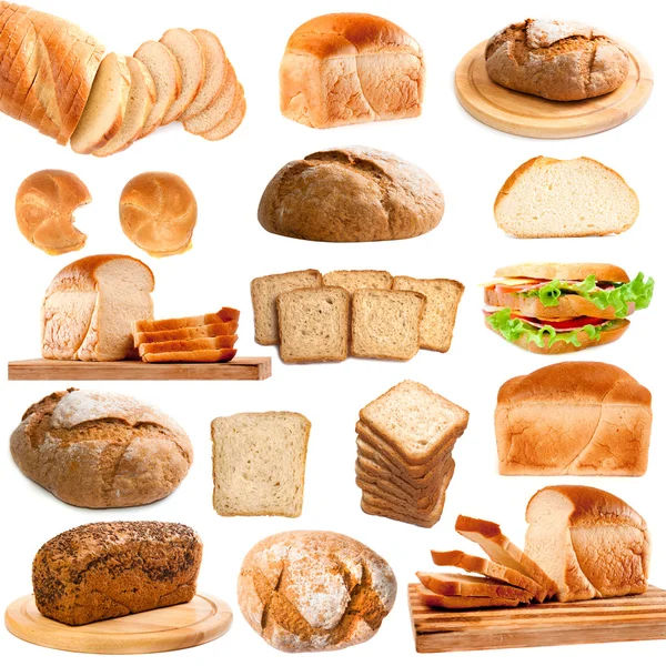 Bread on white — Stock Photo, Image