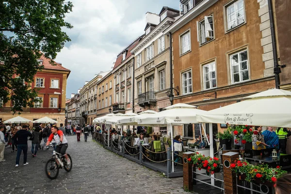 Old street in Warsaw — Stock Photo, Image