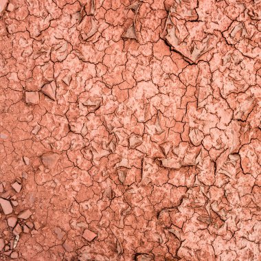 red cracked ground in iron ore clipart