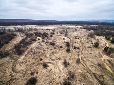 yarış parça ve yükseklikten manzara