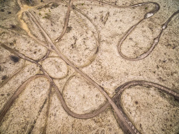 Ground racing track from height — Stock Photo, Image