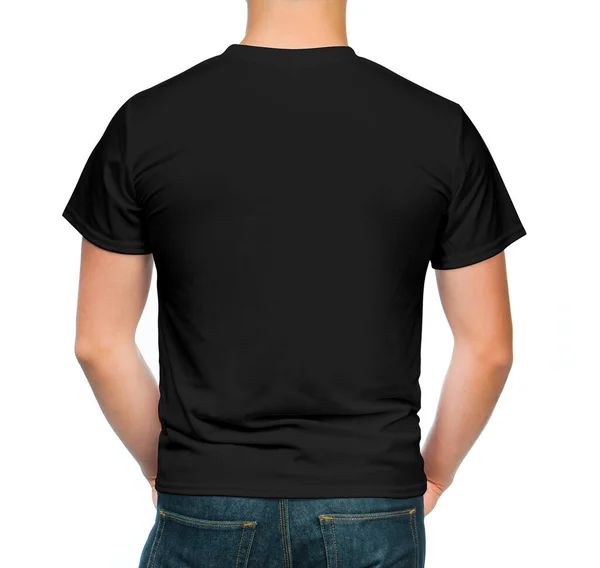 Mann im schwarzen T-Shirt — Stockfoto
