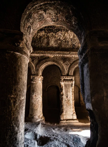 Starověké Fresky Ohromujícího Selime Kláštera Cappadocii Turecko — Stock fotografie