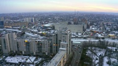 Kharkiv şehri kışın yukarıdan