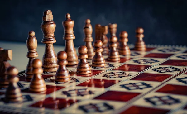 Figuras tablero de ajedrez —  Fotos de Stock