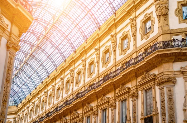 Galleria Vittorio Emanuele II γυάλινος θόλος — Φωτογραφία Αρχείου