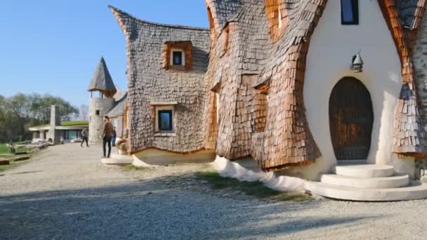 Fairy Tale Clay Castle Castelul de lut Valea Zanelor din Transilvania — Videoclip de stoc