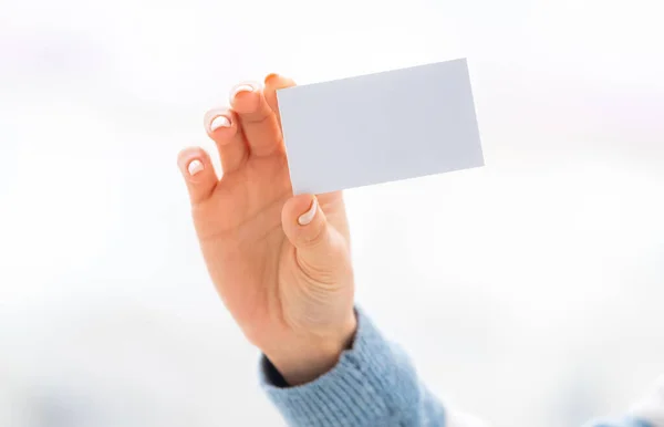 Tarjeta de visita blanca — Foto de Stock