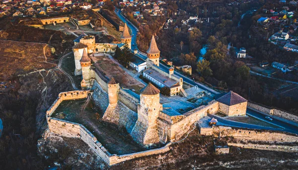 Αεροφωτογραφία του φρουρίου Kamianets Podilskyi — Φωτογραφία Αρχείου
