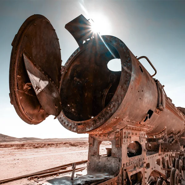 Rusty steam locomotives in Bolivia — Stock Photo, Image