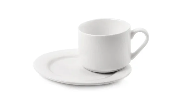 Tasse steht auf Teller — Stockfoto