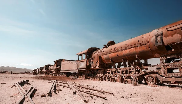 Rusty steam locomotives in Bolivia — Stock Photo, Image