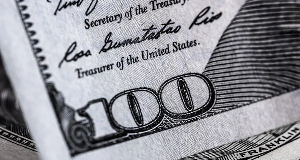 Dollar bill in macro shot — Stock Photo, Image