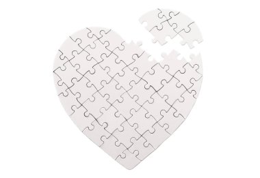 Boş kalp şeklinde yapboz