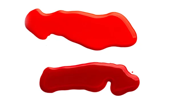 Tonos de derrames de pintura roja — Foto de Stock