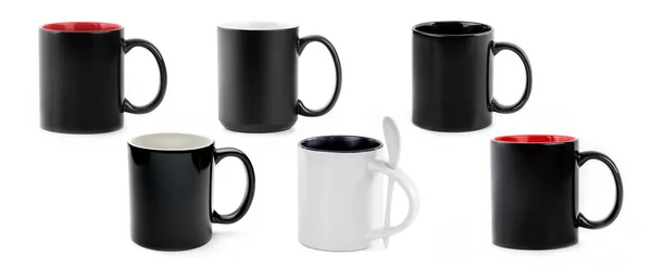 Tazas blancas y negras — Foto de Stock