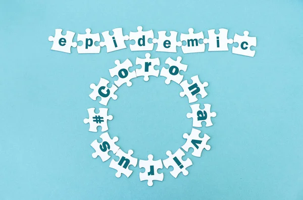 Coronavirus jigsaw puzzle — Stock Photo, Image