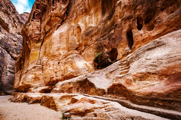 Cañón en la misteriosa Petra —  Fotos de Stock