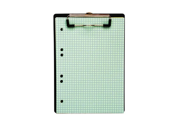 Empty notebook with clip — Stock Photo, Image