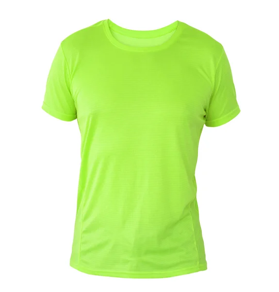 Lime green t-shirt template on invisible mannequin — Stock Photo, Image