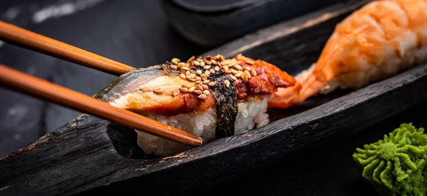 Sushi sashimi set closeup — Stock Photo, Image